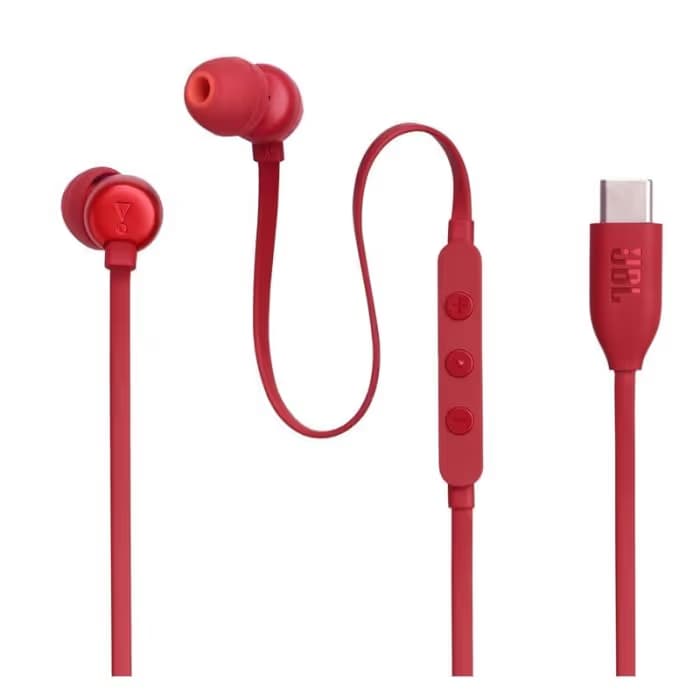 Écouteur Filaire JBL T310C USB-C - Rouge