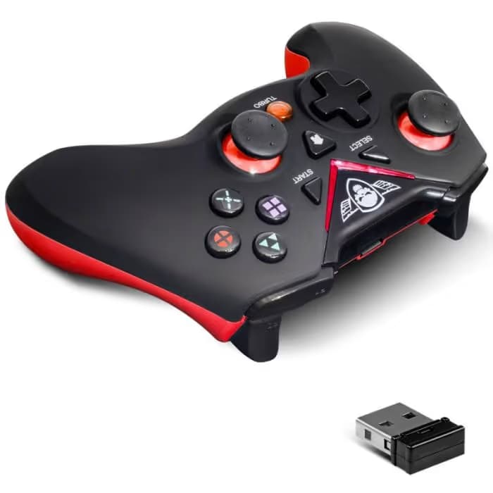 Manette de Jeu Sans Fil Spirit Of Gamer RFXPG pur PS3/PC - Noir & Rouge 2