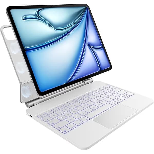 Apple - Magic Keyboard pour iPad Air 13" (M3) Français ( MDFW4F/A) - Blanc 4