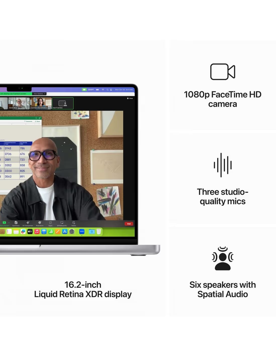 Apple - 16,2" - MacBook Pro M3 Max  RAM 36Go  Stockage 1To SSD - Argent 6