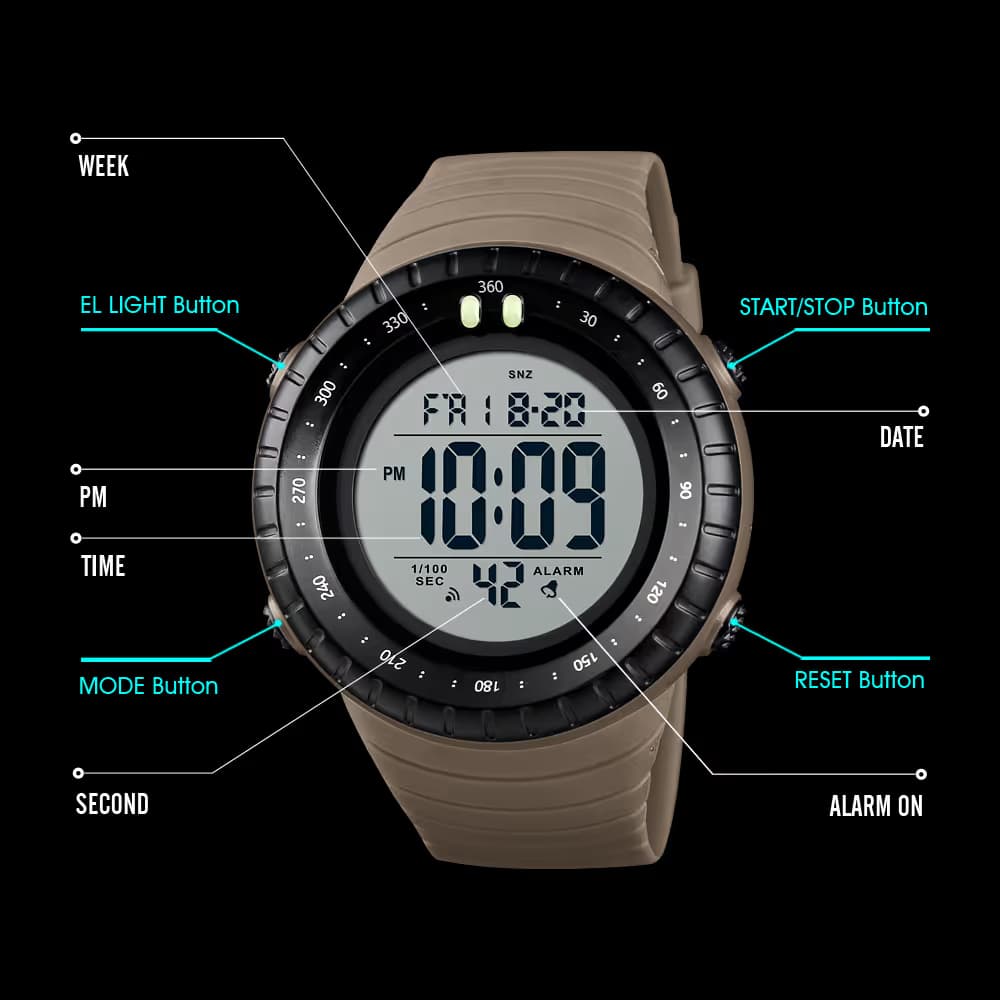 Montre Skmei Digitale Sport SK-1420- Beige 1