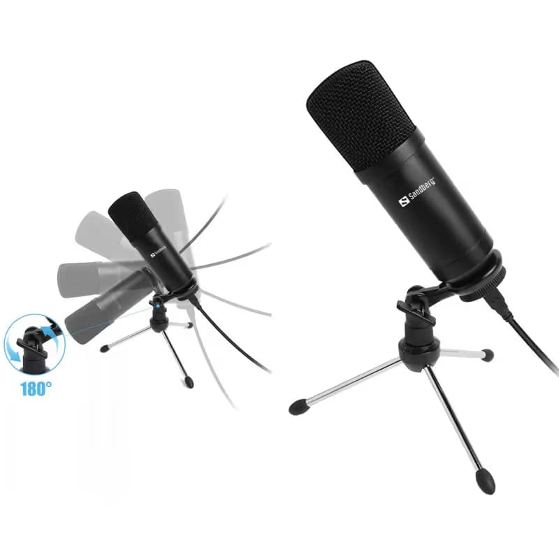Microphone Sandberg Streamer - Noir