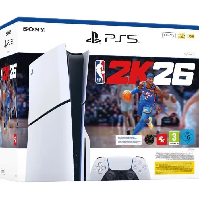 Pack PS5 Standard : Console PlayStation 5 (modèle Slim) + NBA 2K26 (code dans la boite) 2