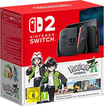 Console Nintendo Switch OLED 2 - Bleu Clair & Rouge Clair + Légendes Pokémon: Z-A (Code)
