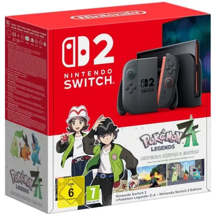Console Nintendo Switch OLED 2 - Bleu Clair & Rouge Clair + Légendes Pokémon: Z-A (Code) 2