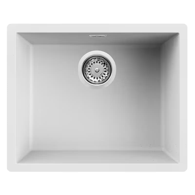 Évier De Cuisine Encastrable FOCUS SMILE.56W 1 Bac - Blanc