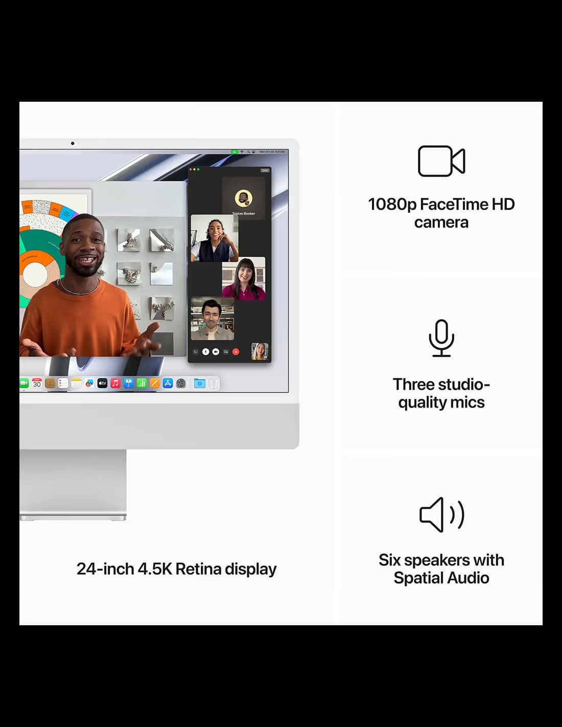 iMac  24" Retina 4.5K puce Apple M3 8C GPU 256GO SSD-Silver 4